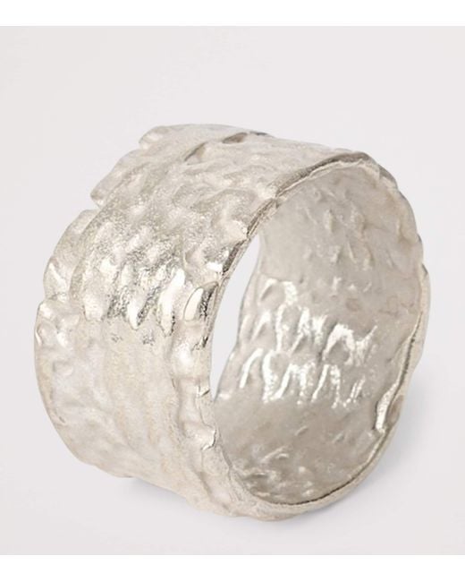 Our Legacy Natural Sterling Knit Ring for men