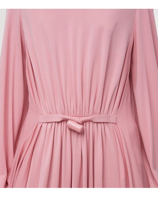 Loewe Pink Jersey Draped Maxi Dress