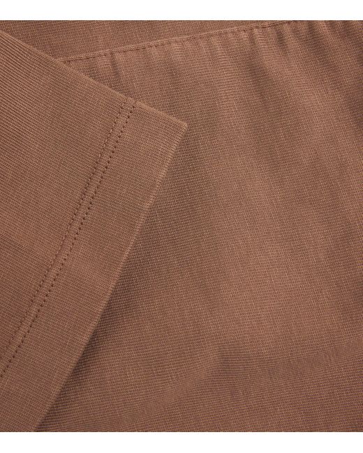 Barena Brown Cotton Zip-Up Overshirt for men