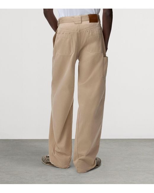 Loewe Natural X Paula's Ibiza Cotton Straight Trousers for men