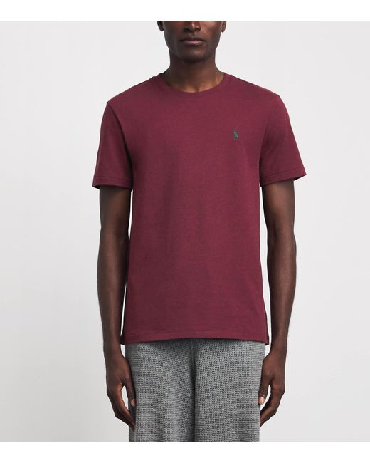Polo Ralph Lauren Red Cotton Custom Slim-Fit T-Shirt for men