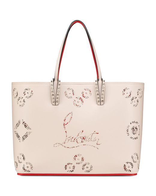 Christian Louboutin Cabata Leather Tote Bag in Natural