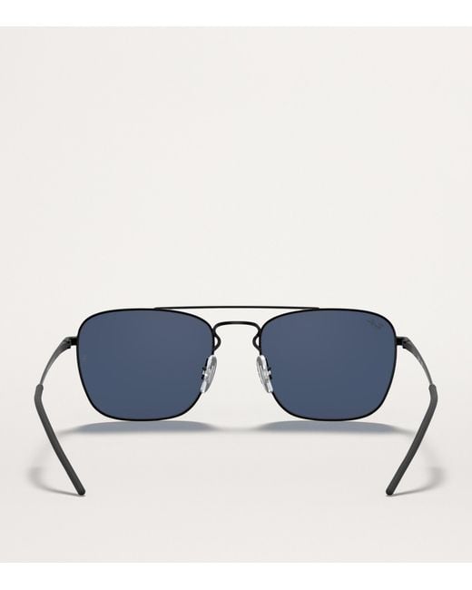 Ray-Ban Blue Metal Square Sunglasses for men