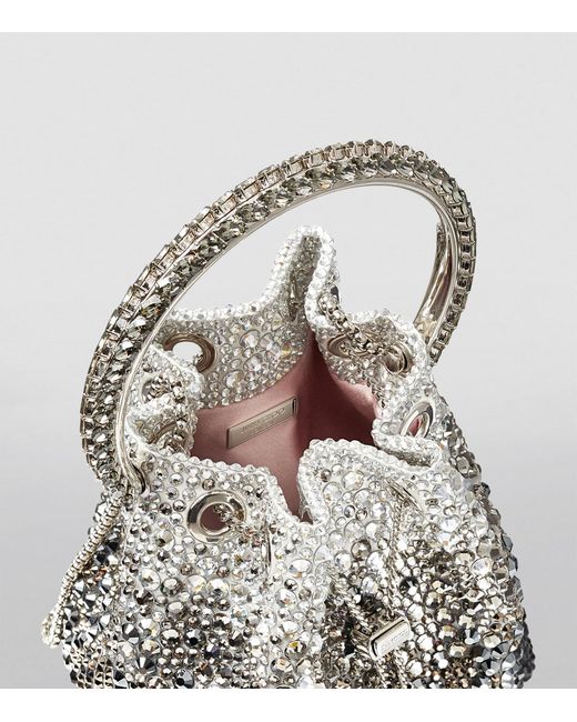 Jimmy Choo Black Embellished Bon Bon Top-Handle Bag