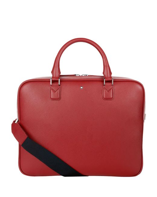 Montblanc Red Sartorial Leather Briefcase Portfolio for men