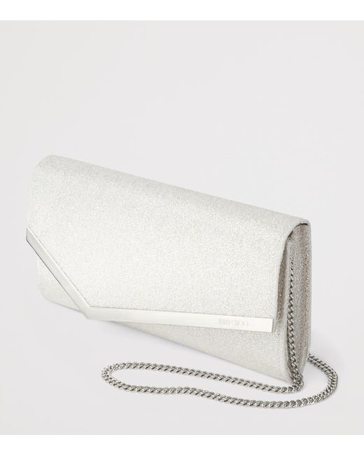 Jimmy Choo White Emmie Clutch Bag