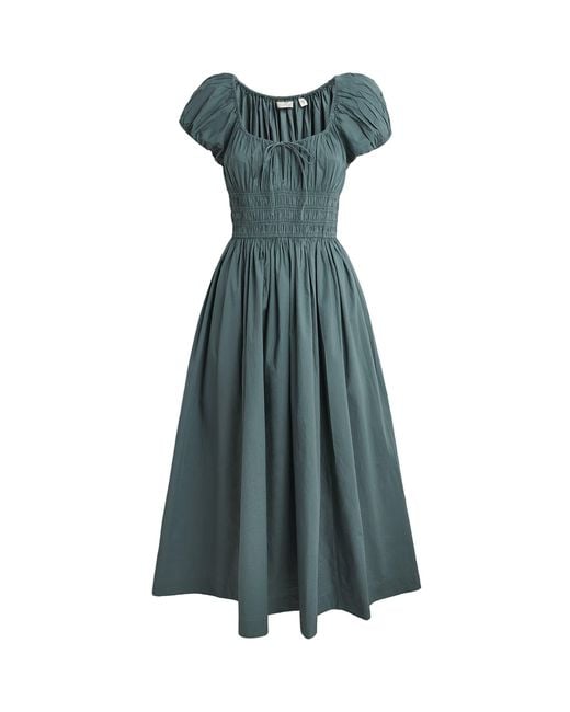 Doen Green Organic Cotton Quinn Midi Dress