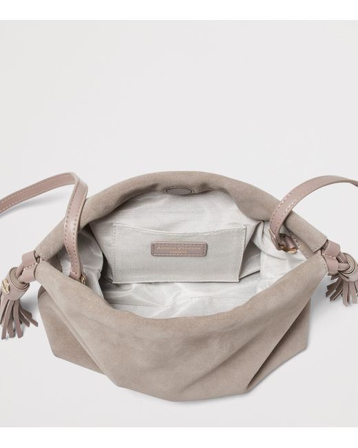Aspinal Natural Large Leather Soho East West Cross-Body Pouch