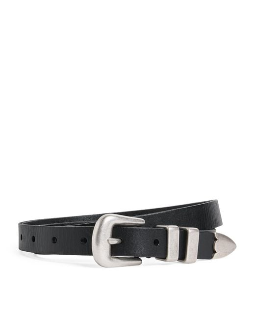 Polo Ralph Lauren Black Leather Western Belt