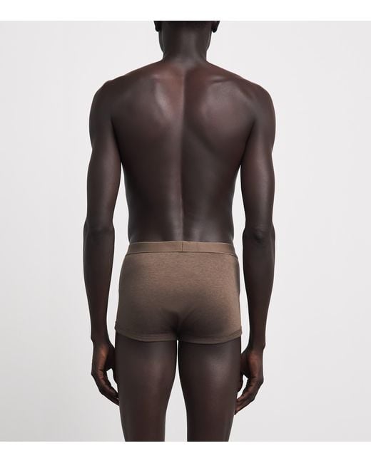 Zimmerli of Switzerland Brown Sea Island Cotton Boxer Briefs for men