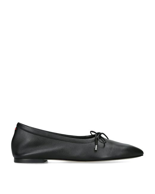 Aeyde Black Leather Nomi Ballet Flats