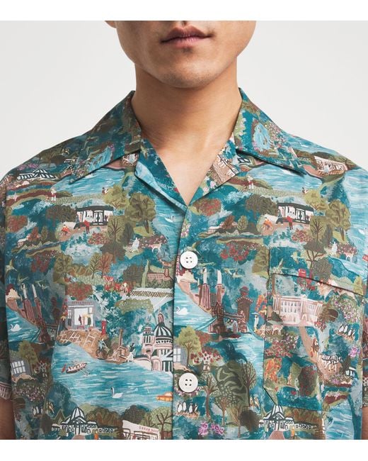 Derek Rose Blue Cotton Ledbury Pyjama Set for men