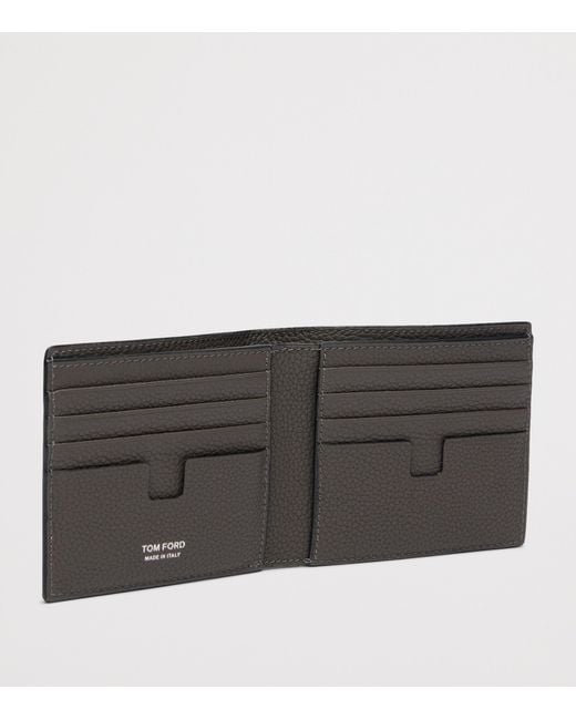 Tom Ford Black Grained Leather Bifold Wallet for men