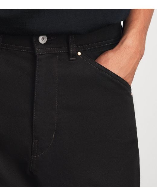 Lemaire Black Twisted Workwear Barrel Jeans for men