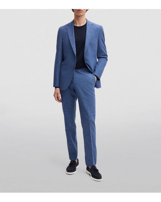 Boss Blue Suede Tassel Loafers for men