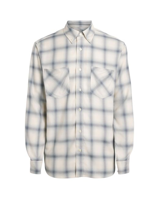 Jonathan Simkhai White Plaid Rennick Shirt for men