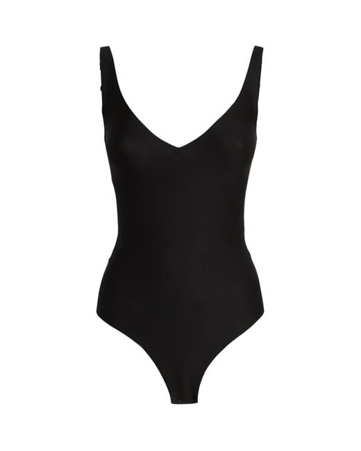 Skims Black Plunge Bodysuit