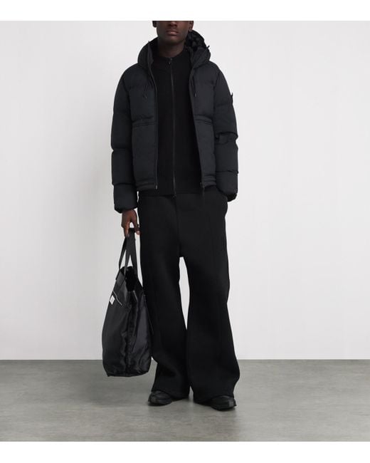 Stone Island Black Ripstop Down Puffer Jacket for men