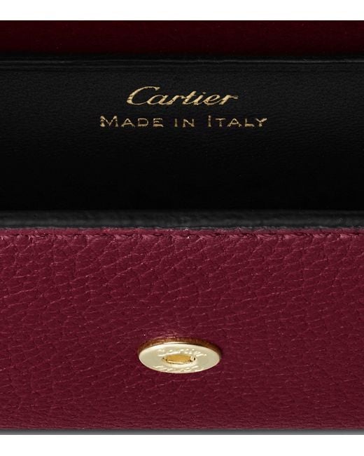 Cartier Red Mini Leather Panthère De Shoulder Bag