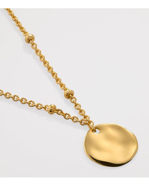 Monica Vinader Metallic Vermeil Mv Siren Muse Disc Chain Necklace