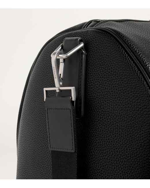 Sandro Black Coated Canvas Weekend Bag for men