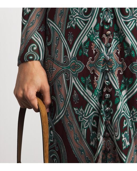 Veronica Beard Gray Silk Paisley Daciana Maxi Dress