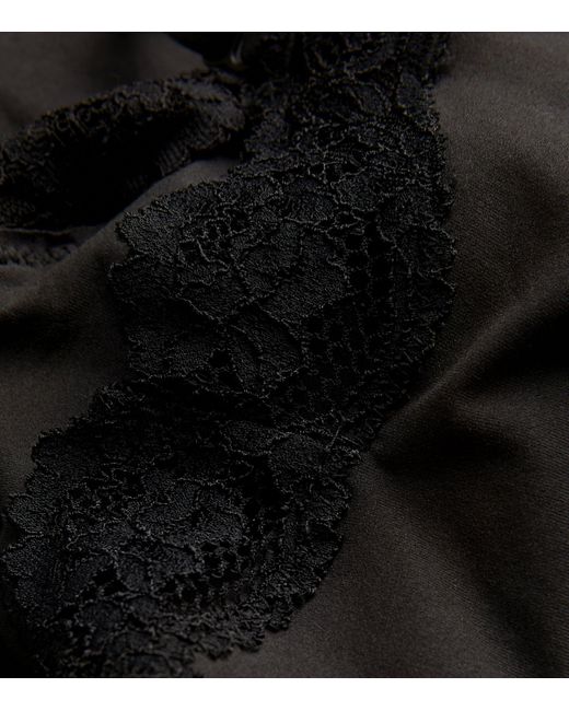 Skims Black Fits Everybody Lace-Trim Bodysuit
