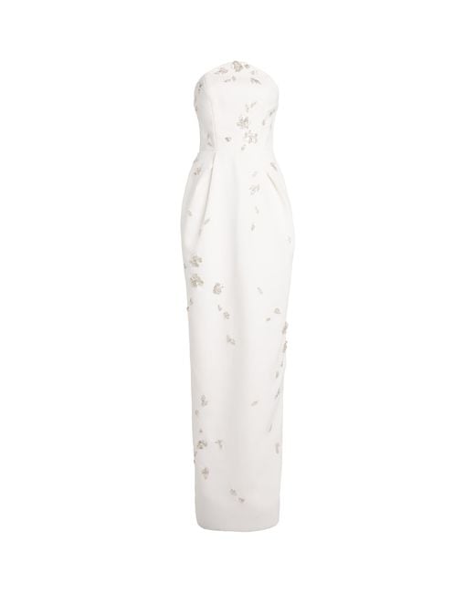 Sabina Bilenko White Embellished Eliana Gown