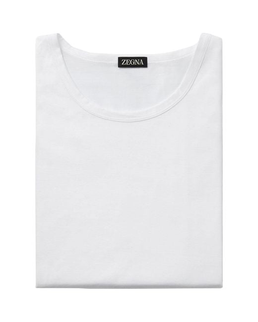 Zegna White Cotton Vest for men