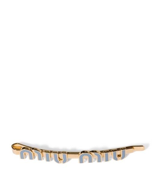 Miu Miu Metallic Enamelled Hair Clip