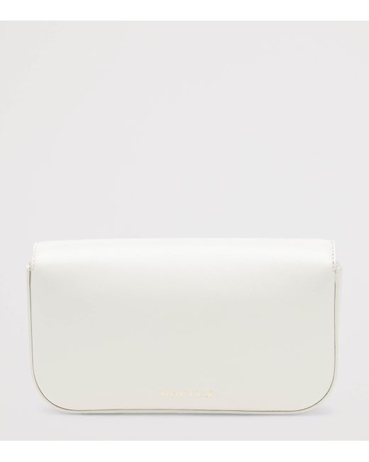 McQueen White Small Skull Flower Cross-Body Bag