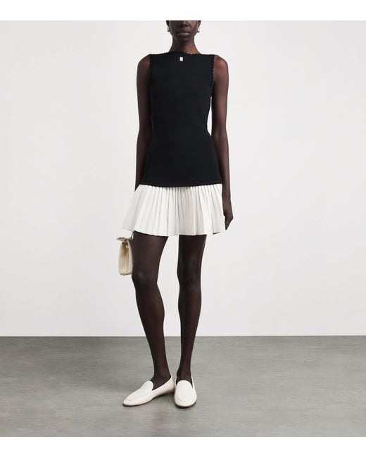 Sandro Black Boat-Neck Mini Dress