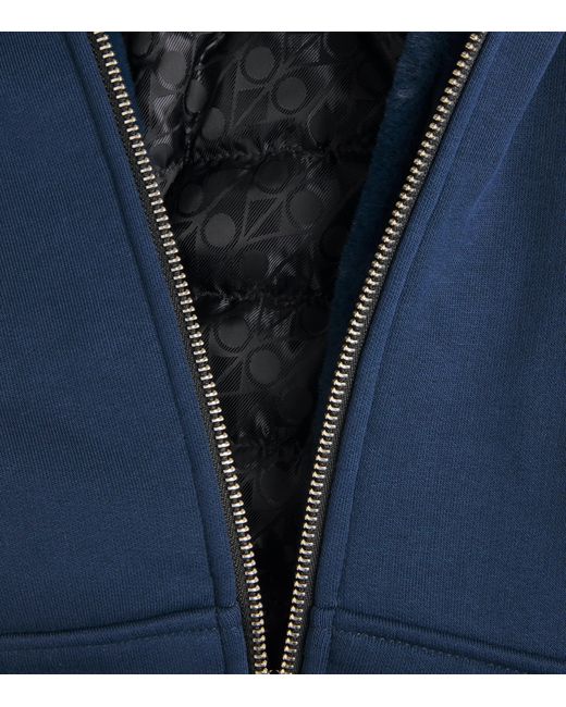Moose Knuckles Blue Padded Bunny Zip-Up Hoodie for men