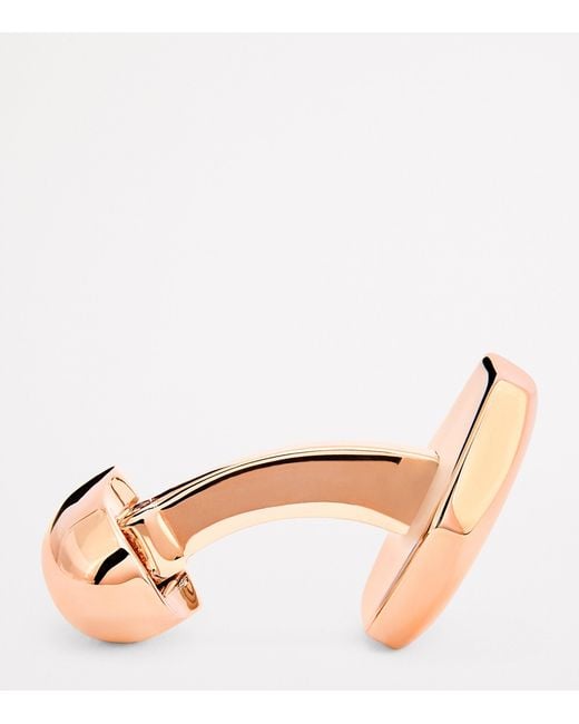 Babette Wasserman Natural Rose-Plated Hexagon Cufflinks for men