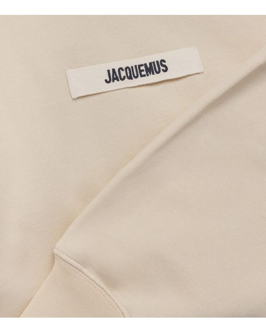Jacquemus Natural Grosgrain Logo Hoodie for men