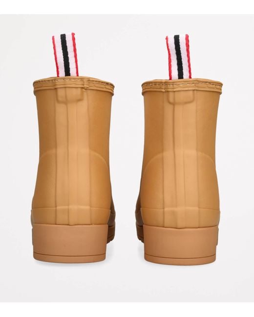 Hunter Brown Insulated Play Short Wellington Boots