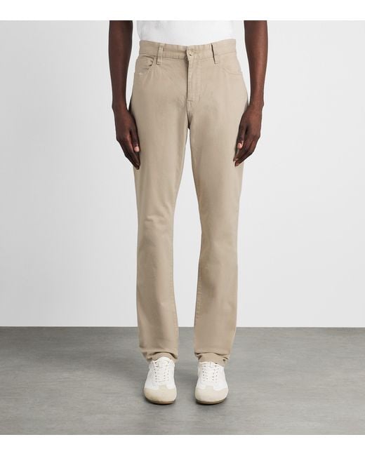 Vince Natural Stretch-Cotton Twill Dylan Trousers for men