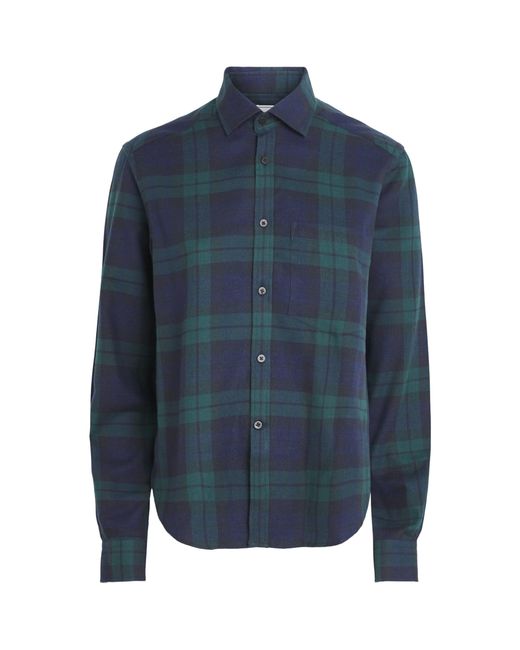 With Nothing Underneath Blue Cotton-Wool Classic Shirt
