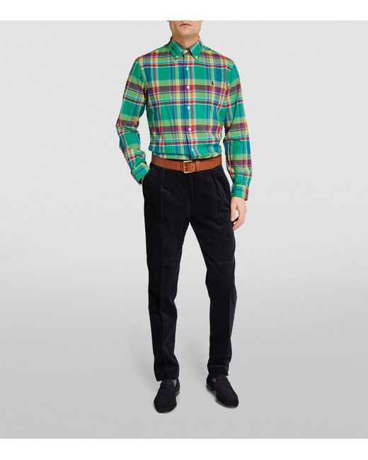 Polo Ralph Lauren Green Check Oxford Shirt for men
