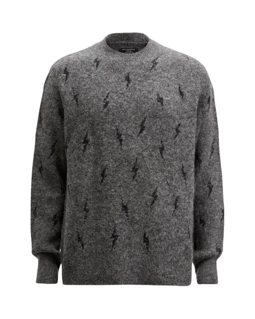 AllSaints Gray Zap Sweater for men