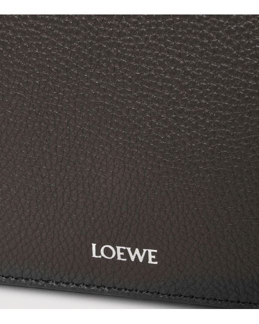 Loewe Black Medium Leather Pebble Messenger Bag for men