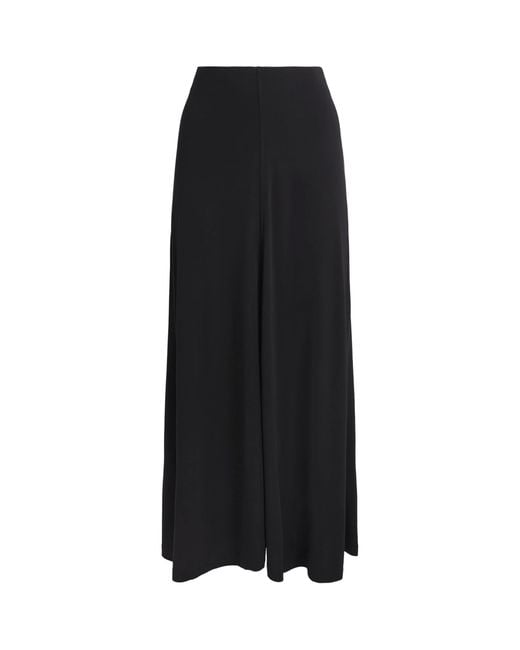 Totême Black Jersey Flared Maxi Skirt