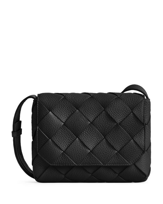Bottega Veneta Black Small Leather Diago Cross-Body Bag for men
