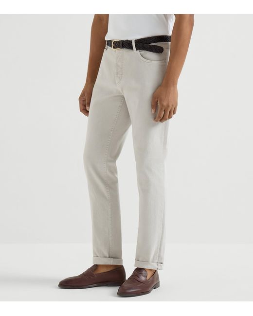 Brunello Cucinelli Gray Slim Jeans for men