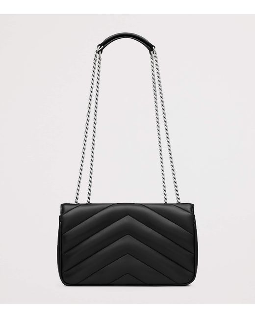Saint Laurent Black Small Matelassé Loulou Shoulder Bag