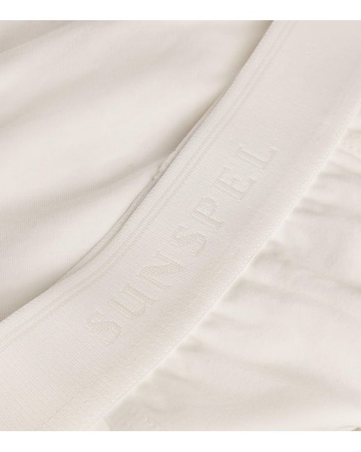 Sunspel White Stretch-Cotton Trunks for men