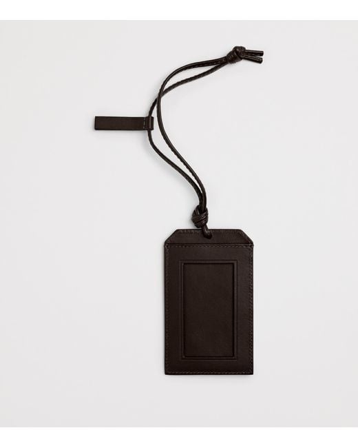 Bottega Veneta Black Leather Intrecciato Badge Holder for men