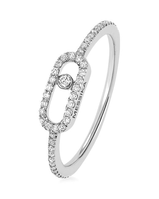 Messika White And Diamond Move Uno Ring