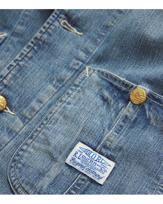 Polo Ralph Lauren Blue Denim Utility Jacket for men