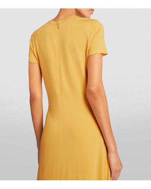 Totême  Yellow Short-sleeve Maxi Dress